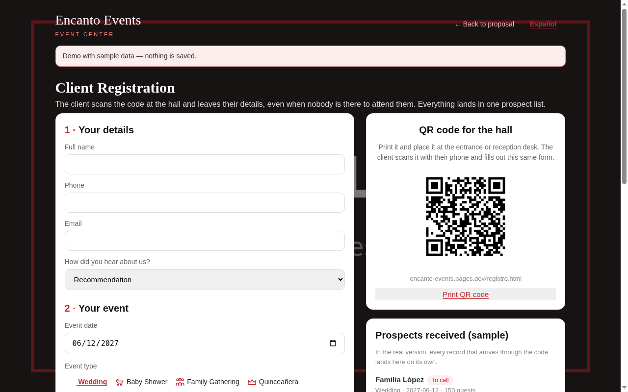 Registration demo